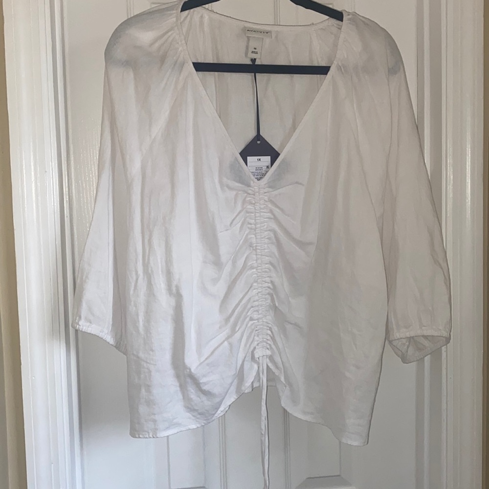 NEW with tags white shirt size 1X